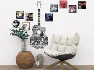 Take lyrics from your favorite songs and create word art to decorate your music themed space